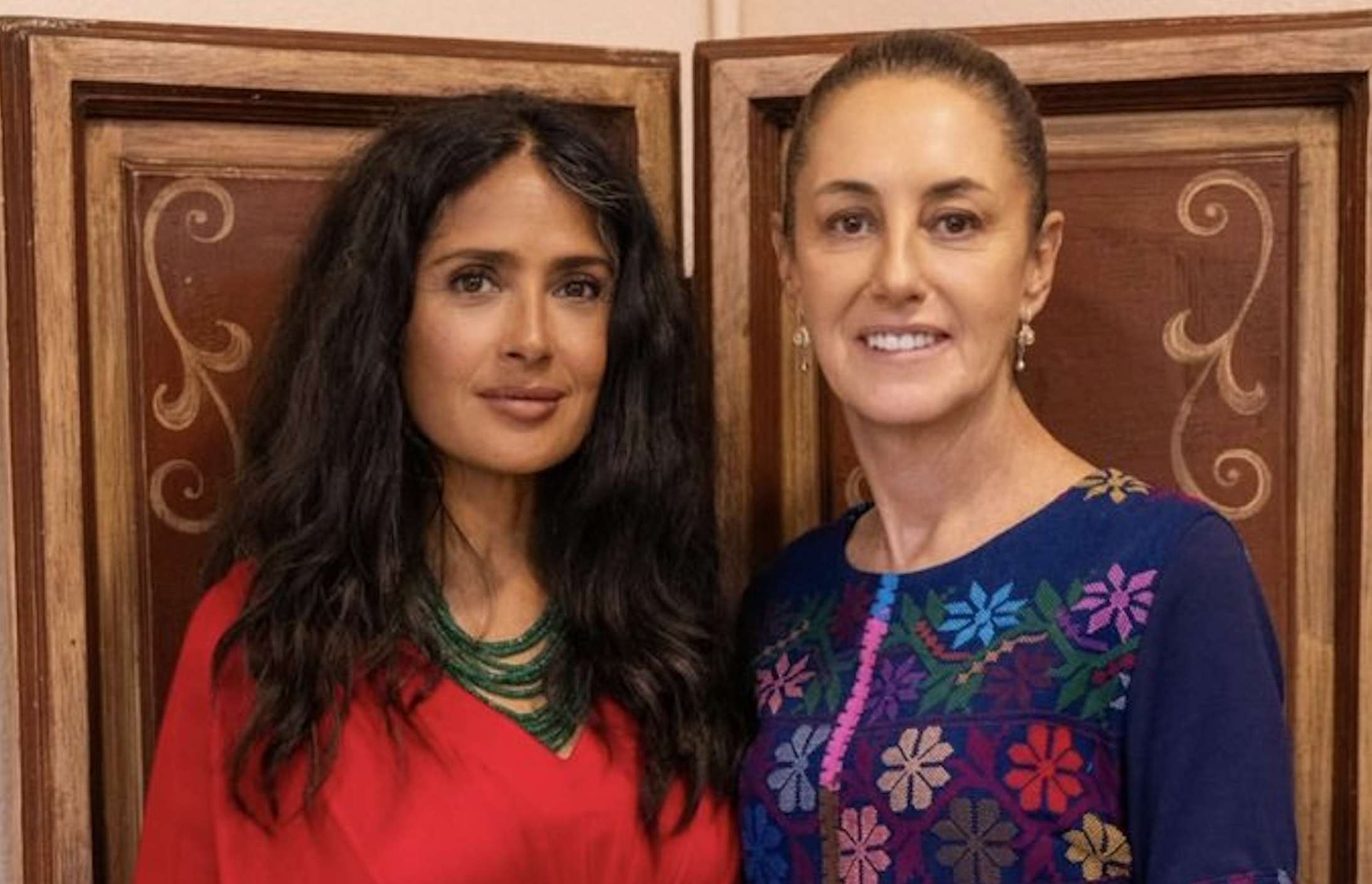 Presume Sheinbaum conocer a Salma Hayek en Veracruz