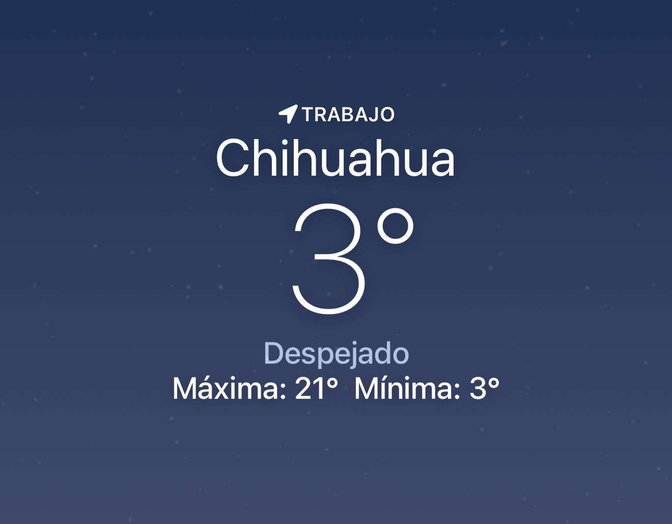 Desciende la temperatura a 3 grados centígrados en la ciudad 