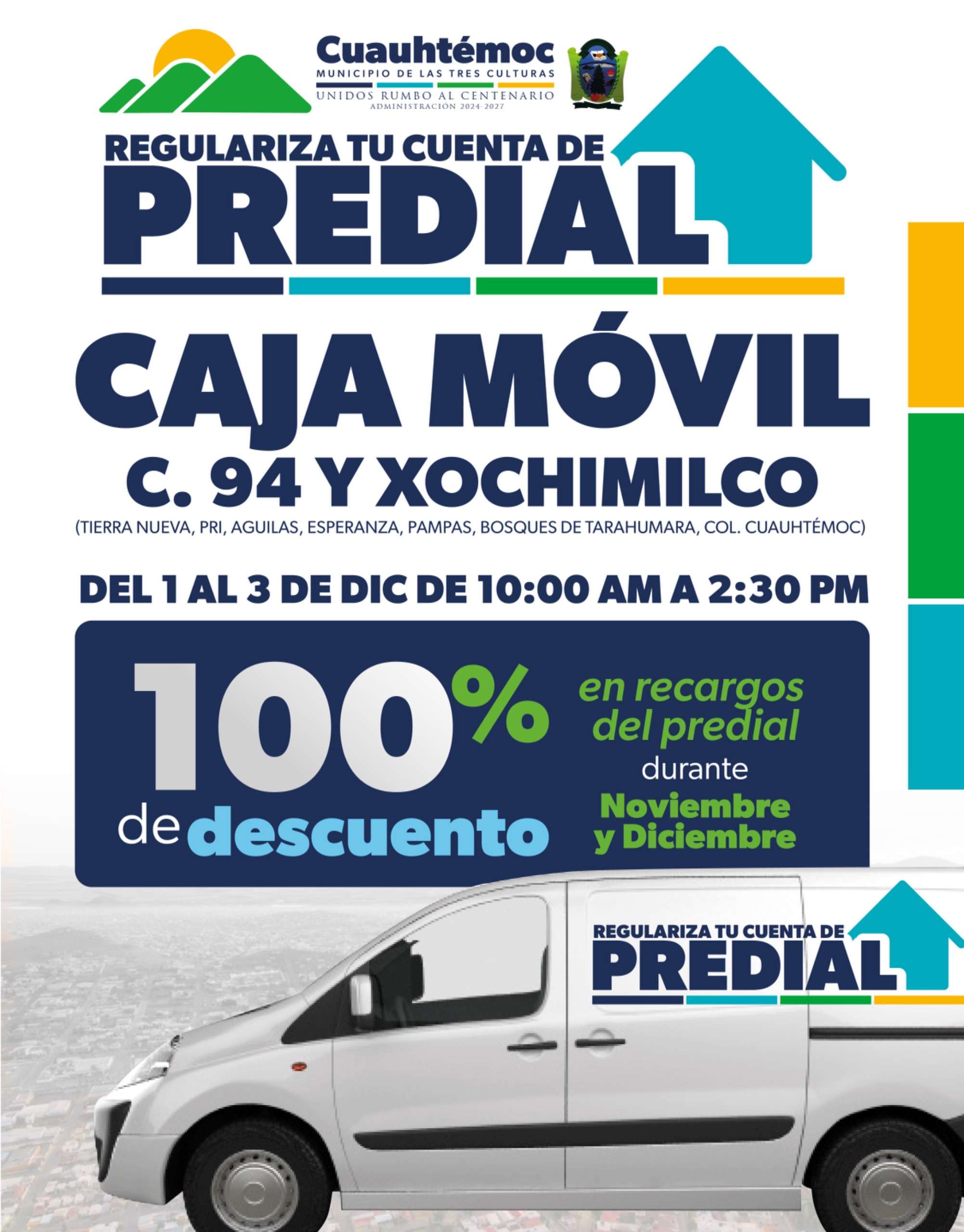 Piden aprovechar descuento del 100% en recargos del predial en Cuauhtémoc