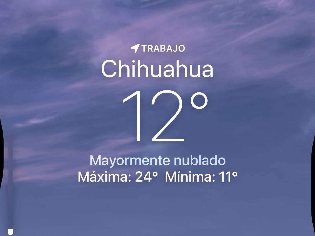 Se espera mañana nubosa con temperatura de 12 grados centígrados 