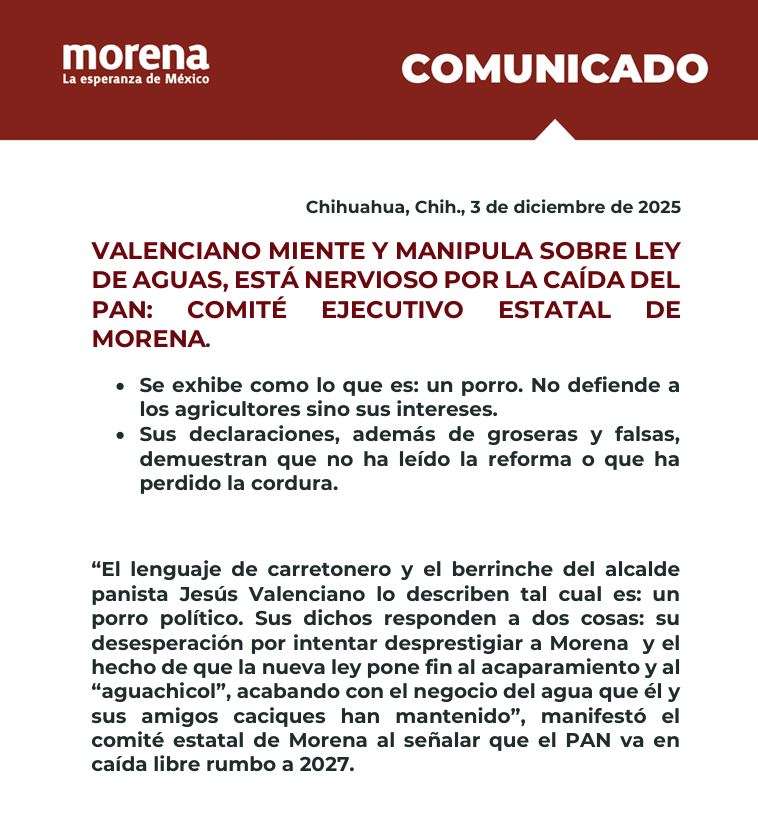Es un porro, no defiende a los agricultores sino sus intereses: Morena a Valenciano 