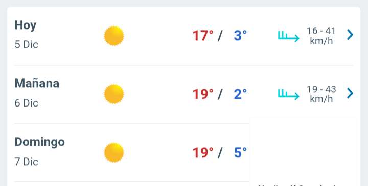 Día con nubes y claros temperatura hasta 17°C en Juárez 