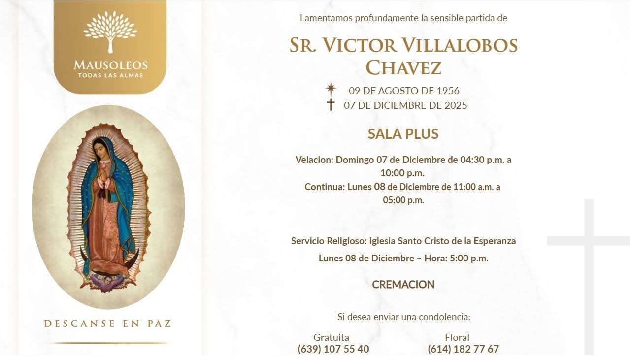 Muere hermano de Oscar Villalobos Chávez