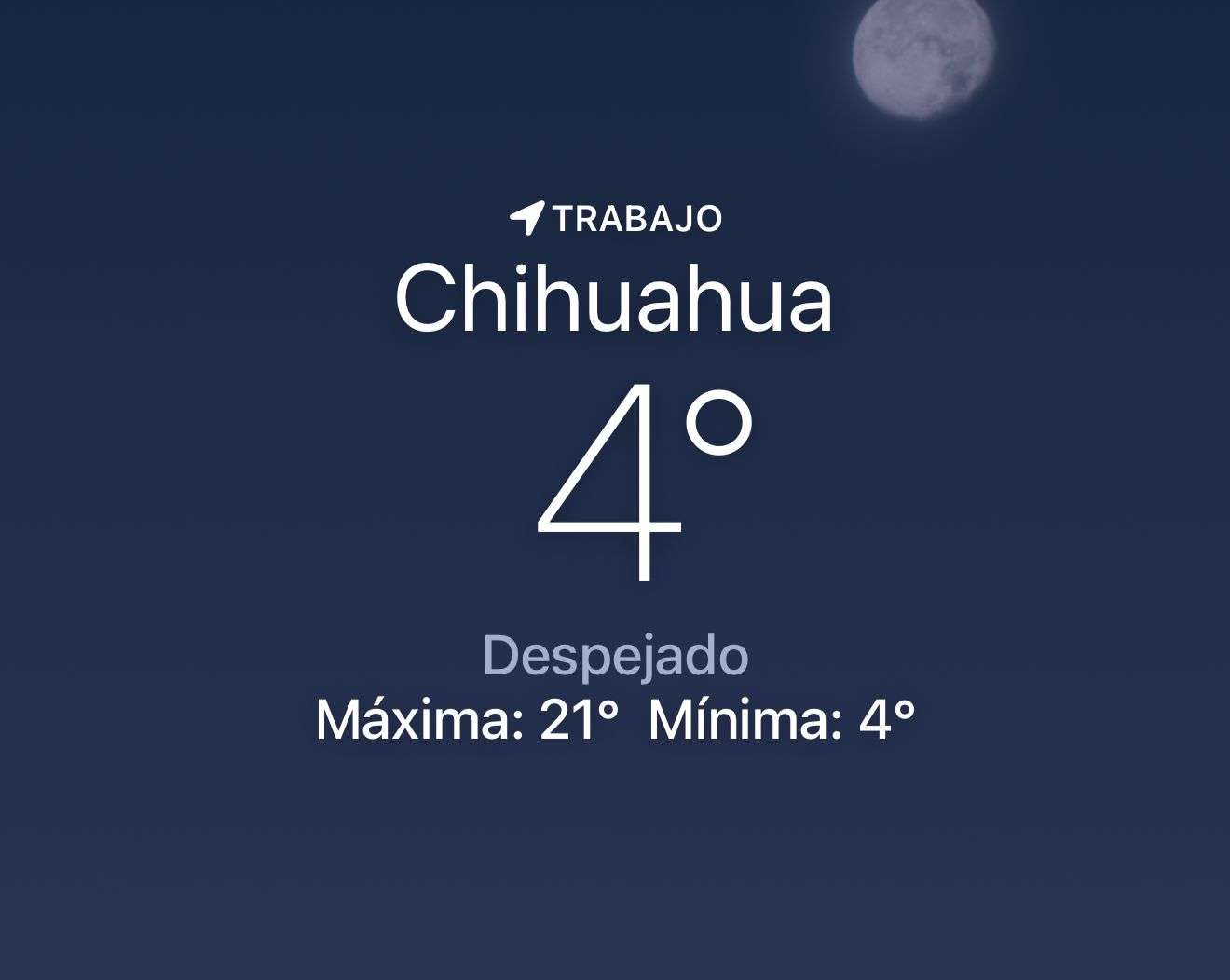 Amanece frío con temperatura de 4 grados centígrados 