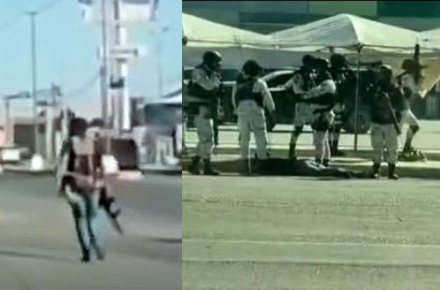 Video: detienen en Ojinaga a uno que iba caminando con un fusil