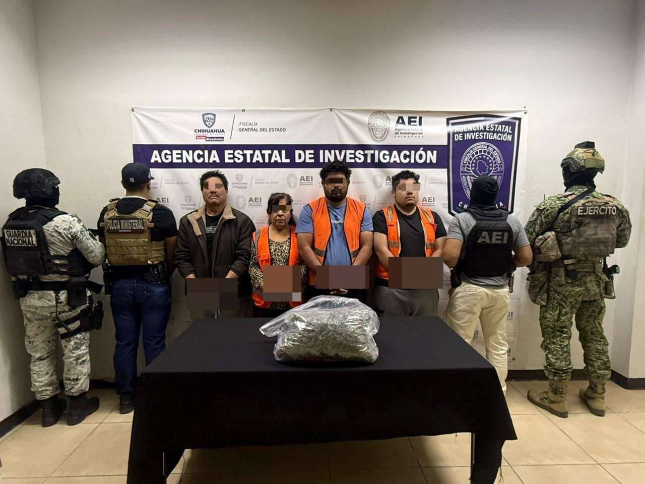 Detienen a cuatro personas con más de 2 kilos de marihuana