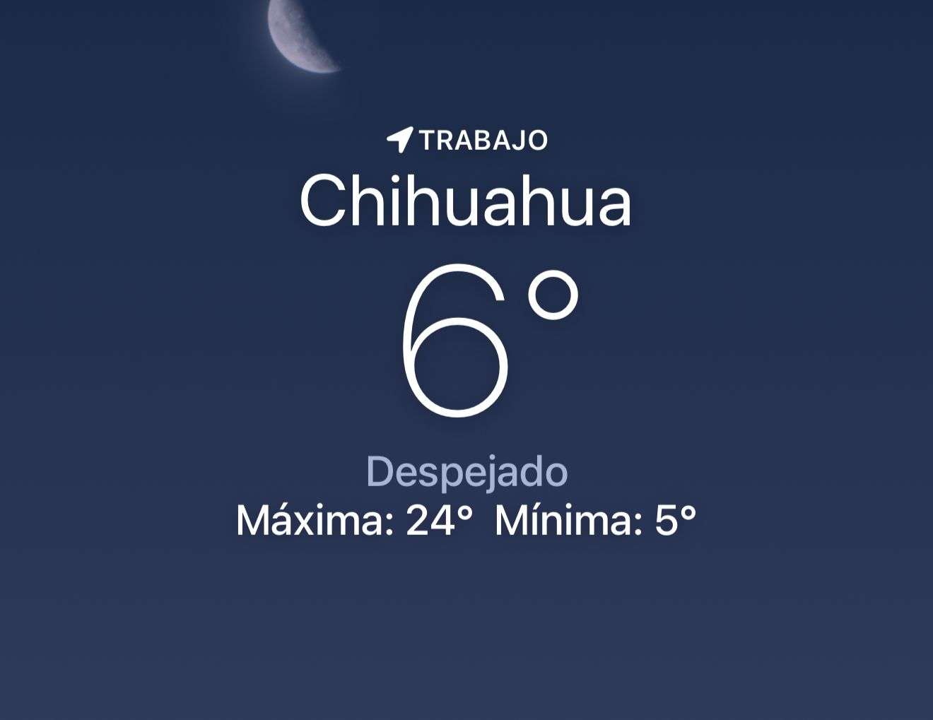 Amanece despejado y frío con temperatura de 6 grados centígrados 