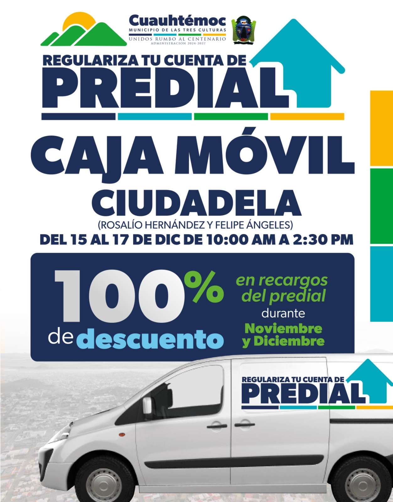 Instalan caja móvil para pago del predial en fraccionamiento Ciudadela