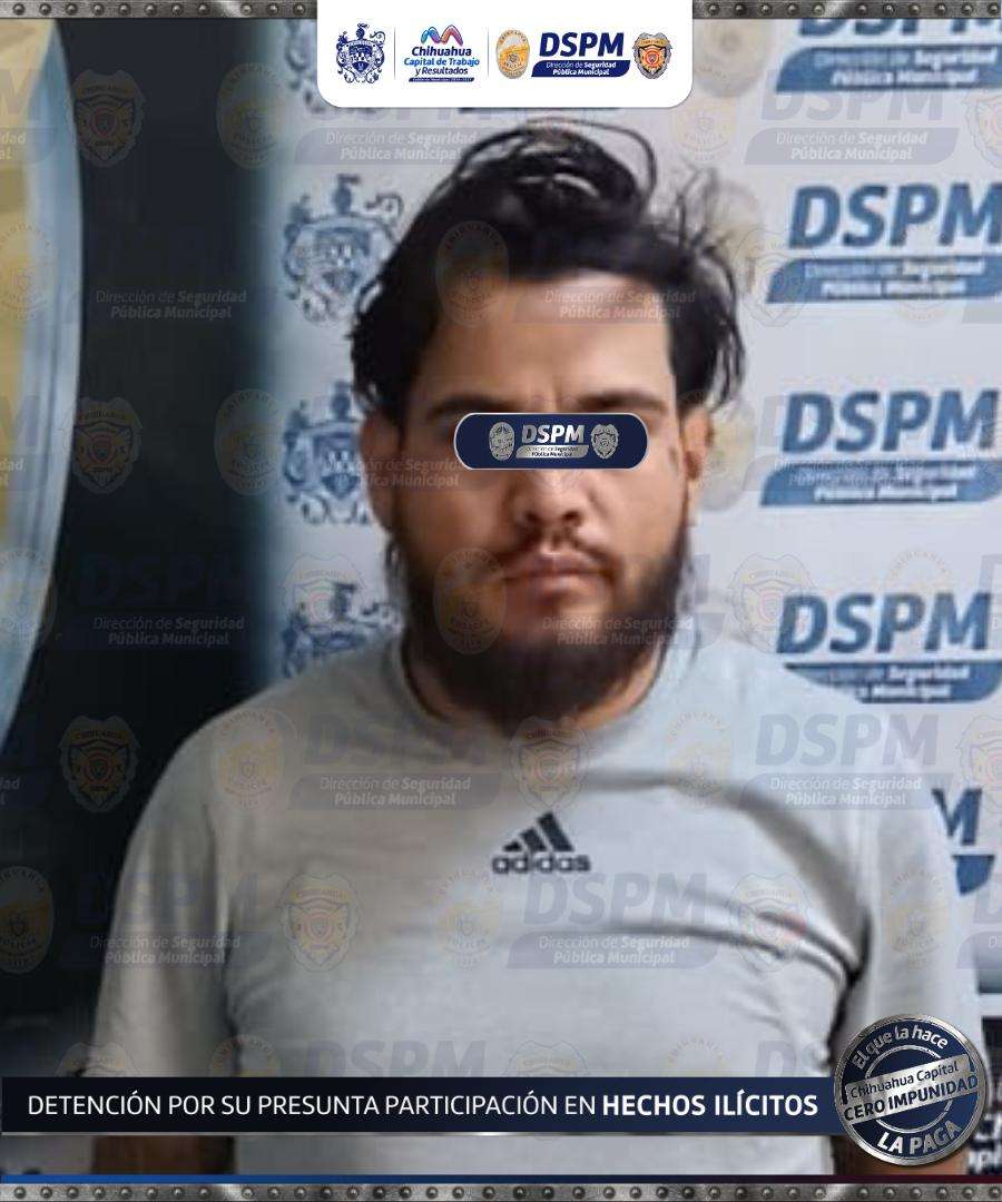 Detienen a presunto asaltante con pistola y cocaína