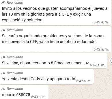 Registran apagón ocho fraccionamientos en la ciudad 