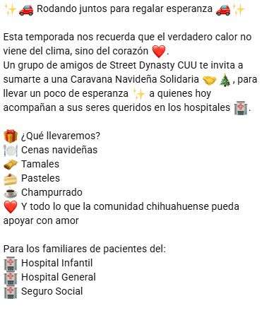 Invitan a Caravana Navideña Solidaria para llevar apoyo a hospitales 