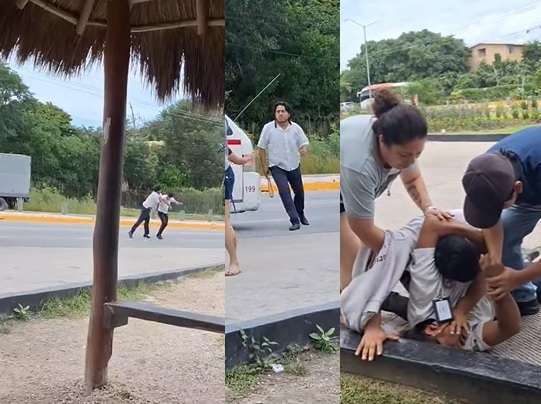 Genera riña entre taxistas tensión frente a turistas
