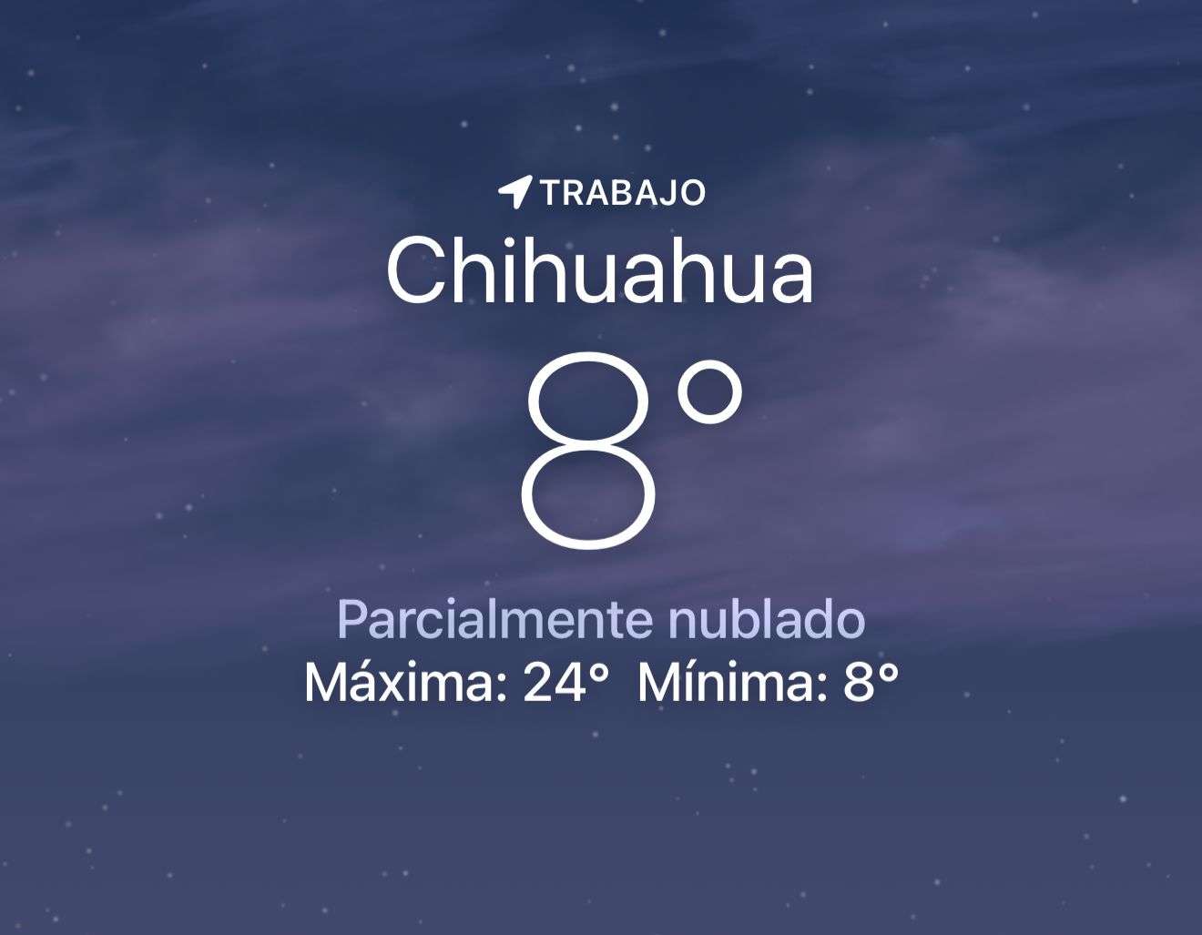 Amanece frío y nuboso con temperatura de 8 grados centígrados 