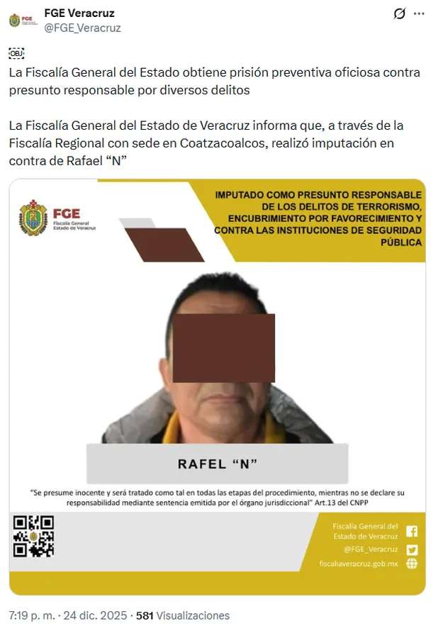 Detienen al periodista Rafael León Segovia; lo acusan de terrorismo 