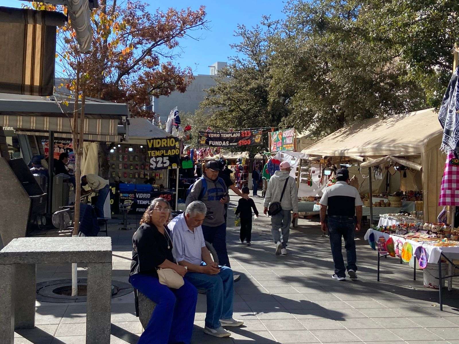 Abarrotan familias calles del centro y Expo Navidad