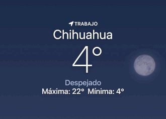 Amanece frío con temperatura de 4 grados centígrados 