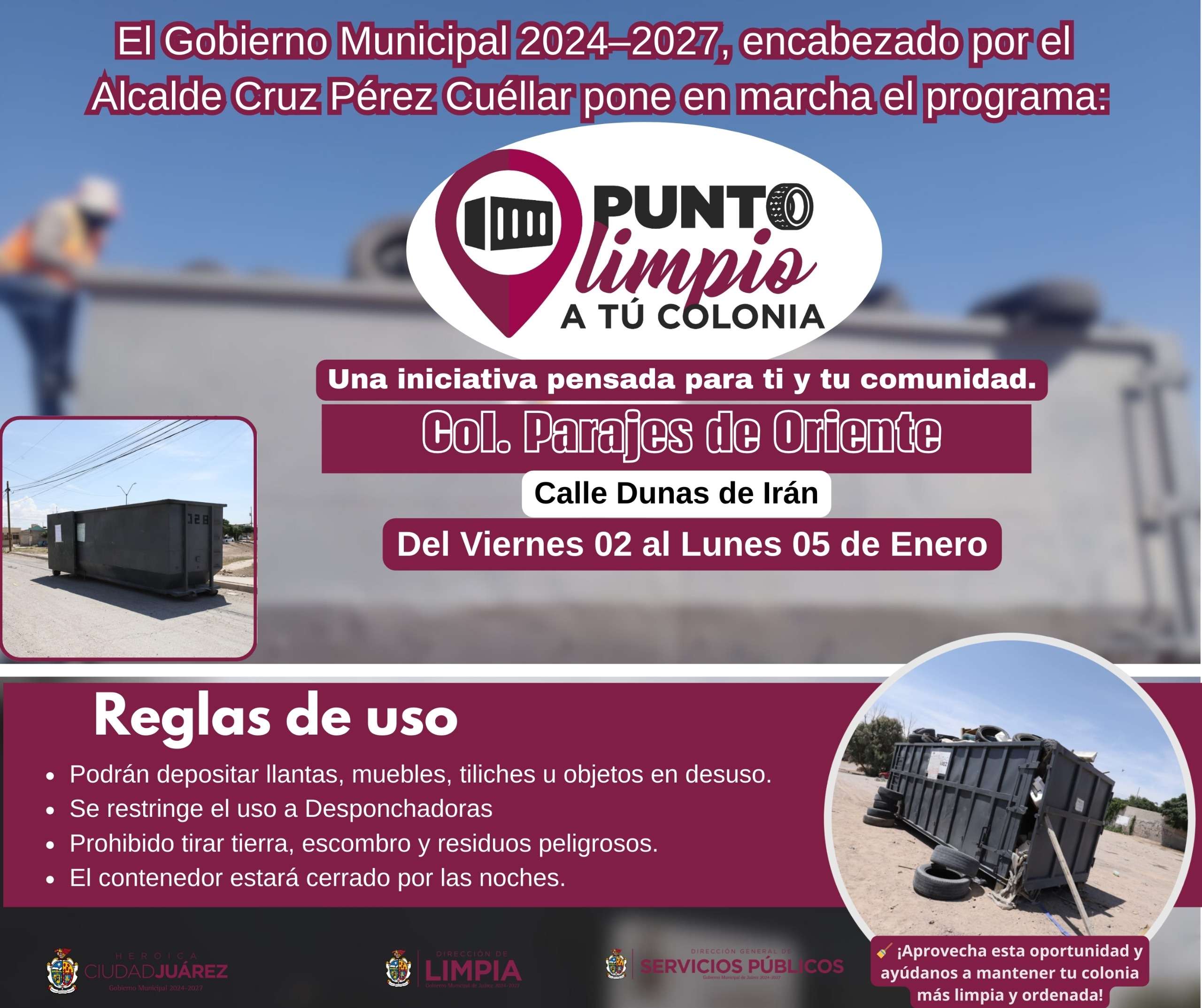 Instalan 4 nuevos puntos limpios en la ciudad 