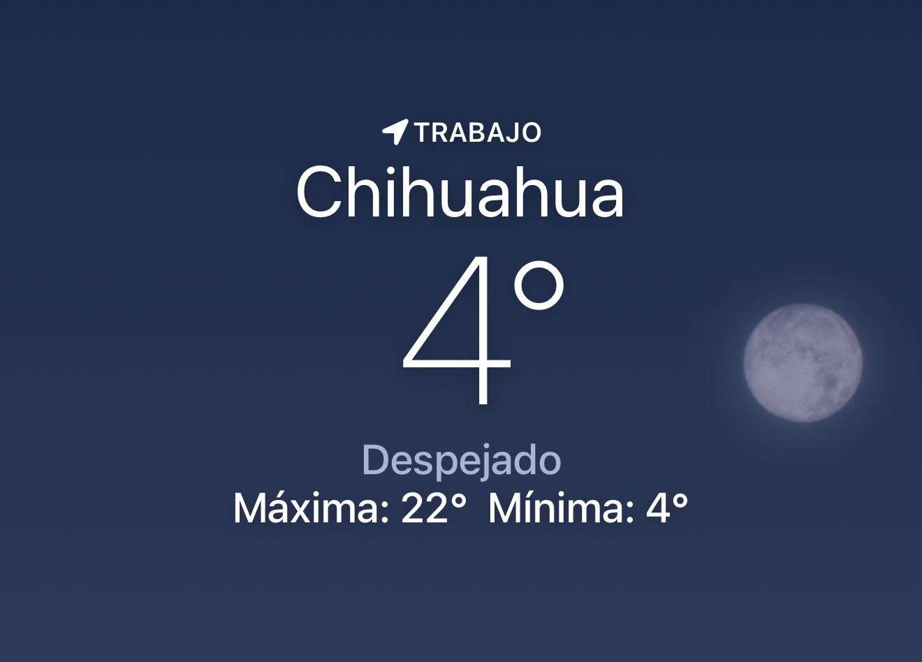 Amanece frío con temperatura de 4 grados centígrados 