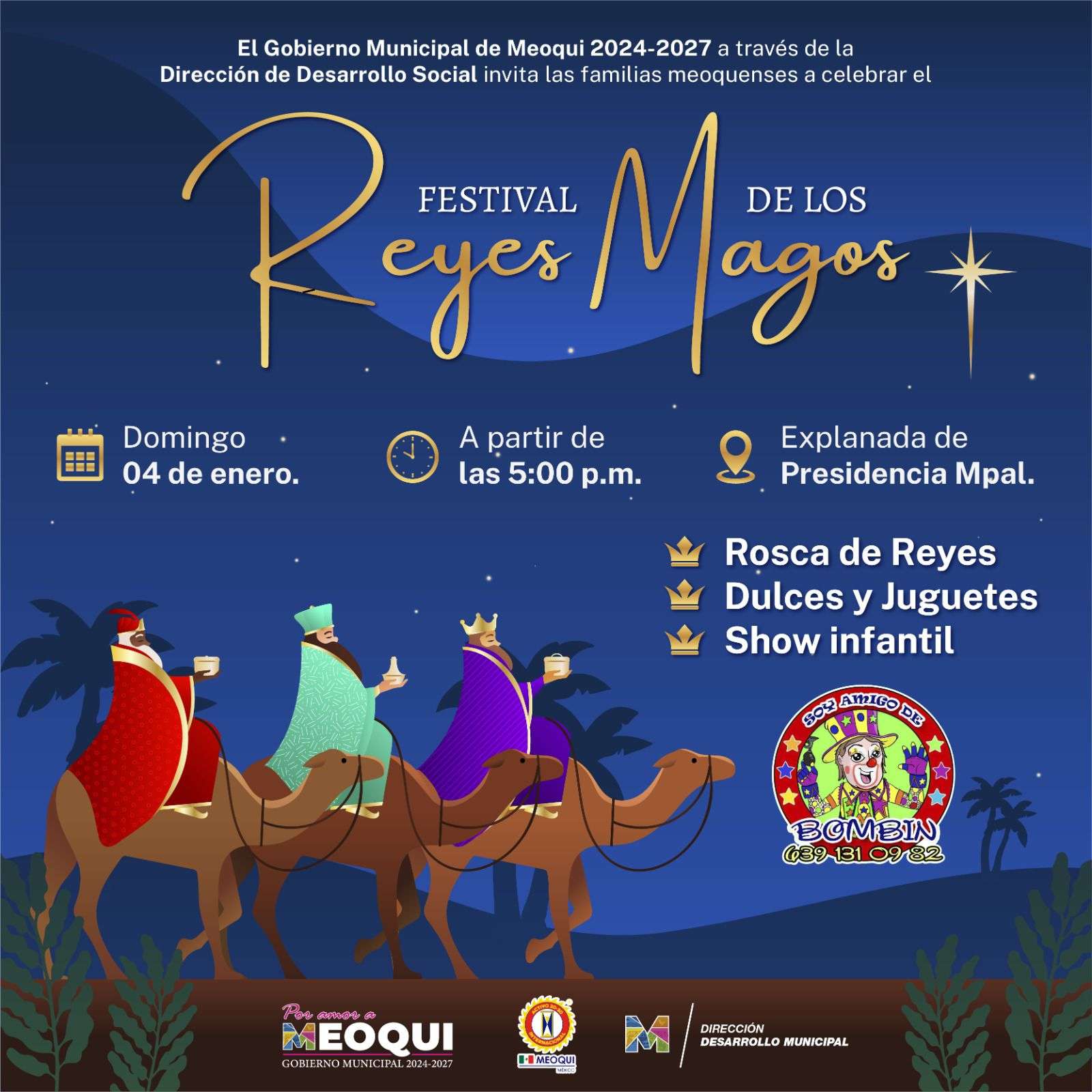 Invitan a disfrutar la Mega Rosca de Reyes en Meoqui