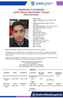 Solicitan apoyo para localizar a joven desaparecido en el Centro