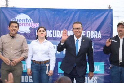 Entrega Estado y Jcas obras de rehabilitación en Meoqui