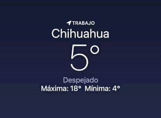 Amanece frío con temperatura de 5 grados centígrados 
