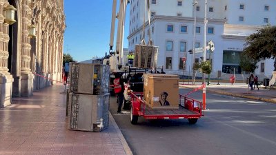 Cierran carriles de la Aldama para cambiar aires del Palacio 