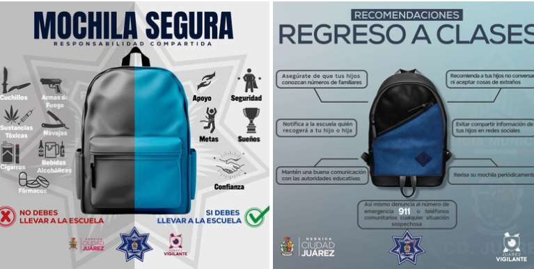 Refuerzan programa Mochila Segura ante regreso a clases
