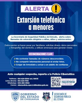 Alertan por llamadas de extorsión a menores de edad