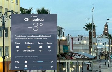 Registra Chihuahua heladas matutinas de hasta -3 grados