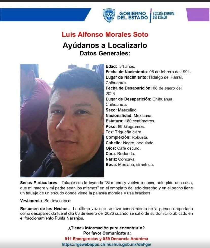 Desaparece agente municipal 5 días
