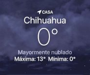 Amanece nuboso con temperatura de 0 grados centígrados 
