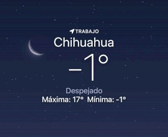 Amanece helado con temperatura de -1 grado centígrado 