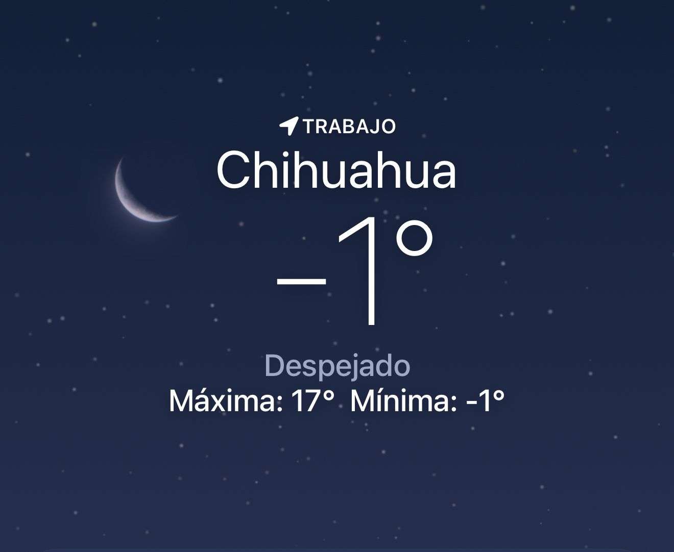 Amanece helado con temperatura de -1 grado centígrado 