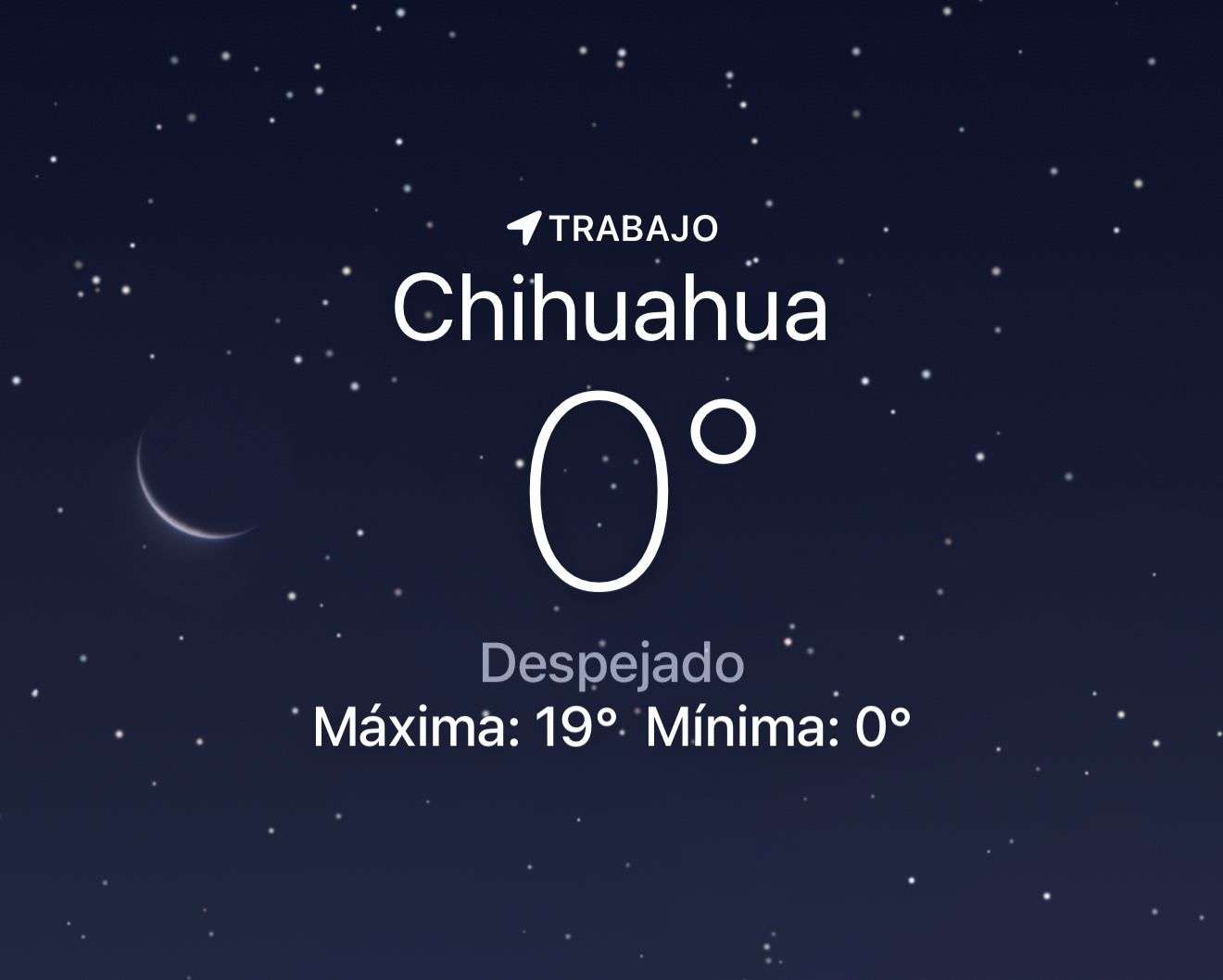 Amanece frío con temperatura de 0 grados centígrados 