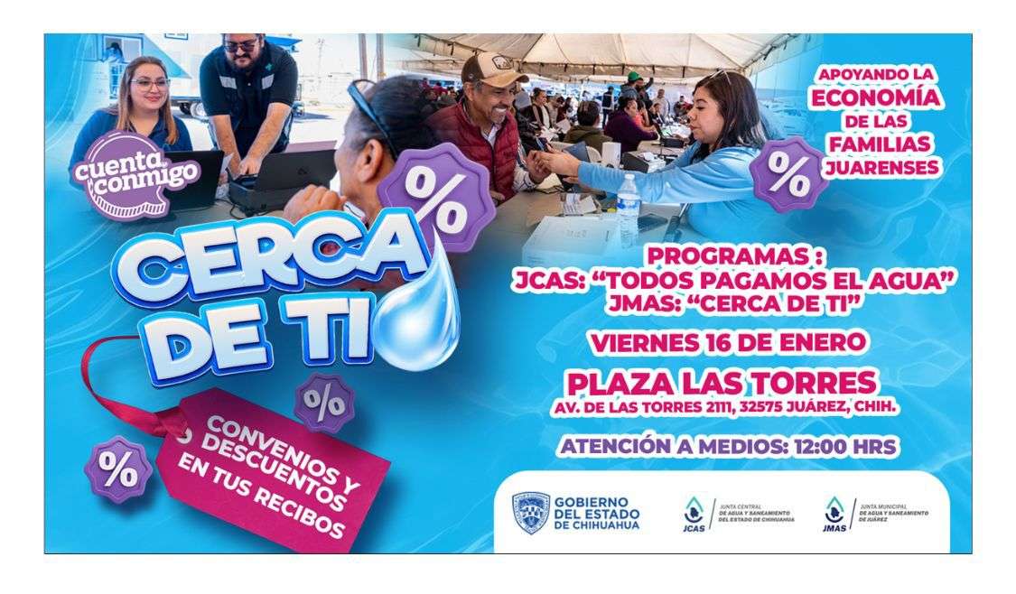 Llevan campaña de descuentos de agua a Plaza Las torres 