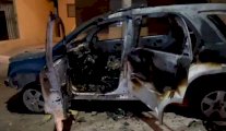 Consume incendio auto en fraccionamiento Panorámico