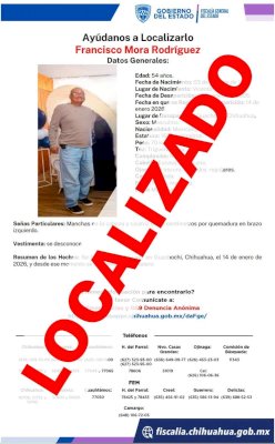 Hallan sano y salvo a médico del Imss desaparecido en Guachochi