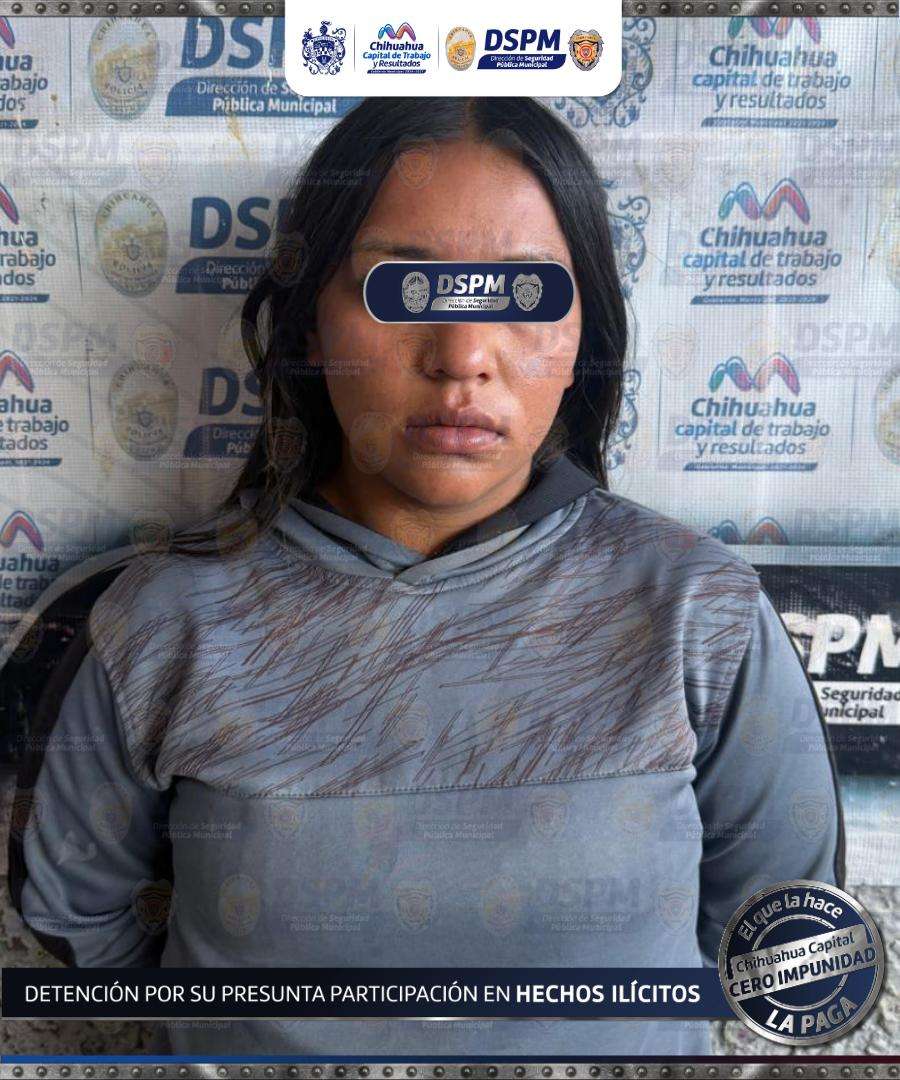 Detienen a jovencita por robar casa en la colonia Tarahumara