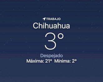 Amanece frío con temperatura de 3 grados centígrados 