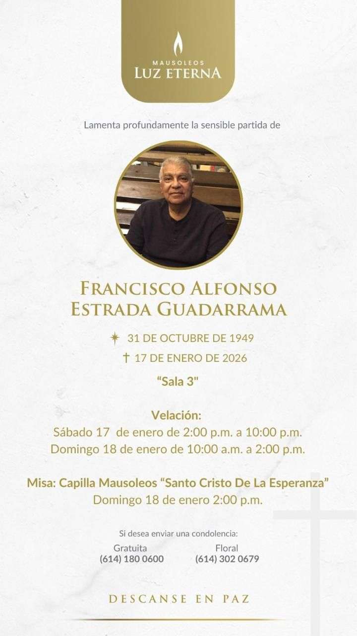 Muere empresario local Alfonso Estrada Guadarrama