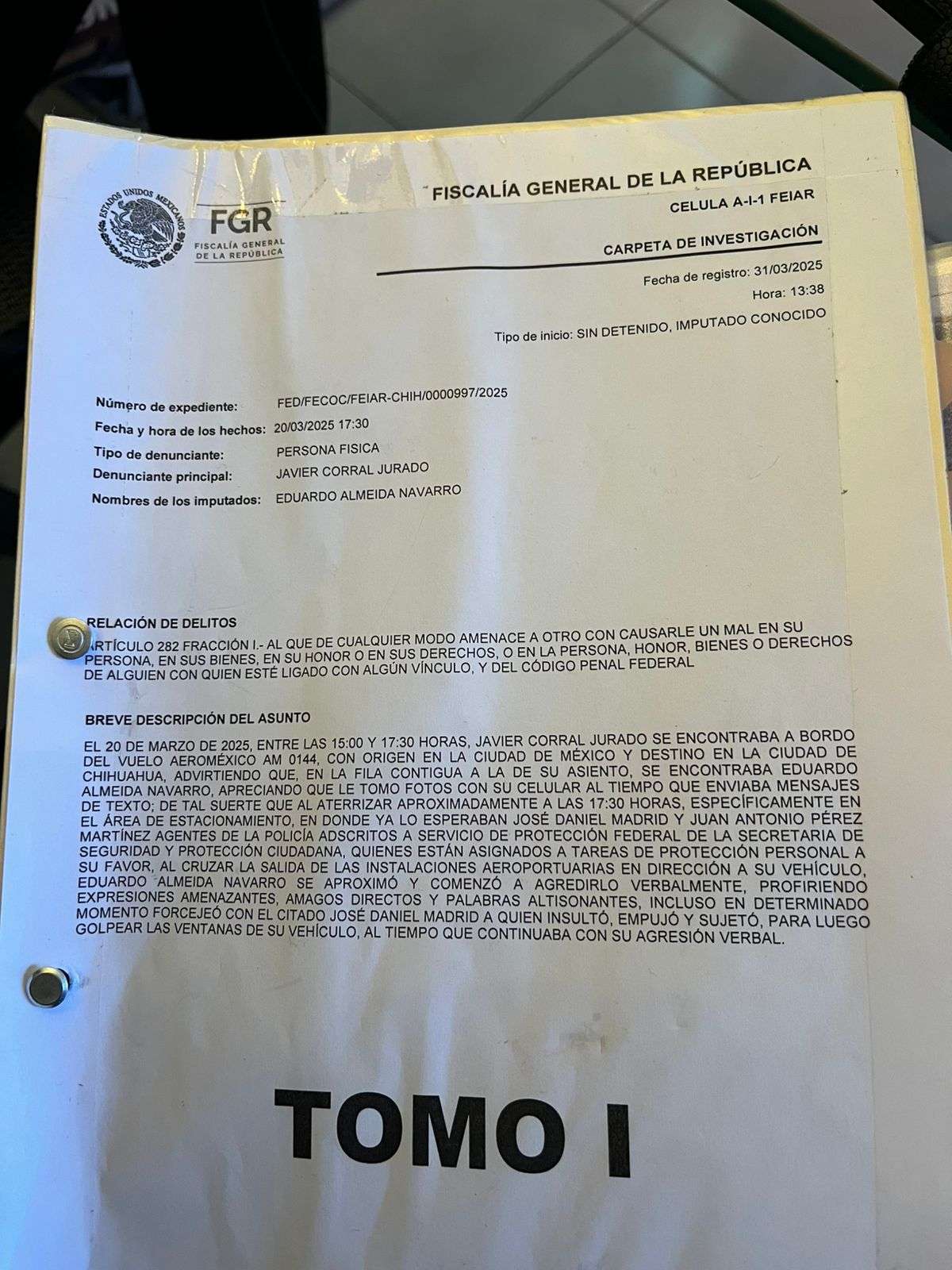 El berrinche no alcanzó: no vinculan a proceso a Lalo Almeida por la denuncia de Javier Corral