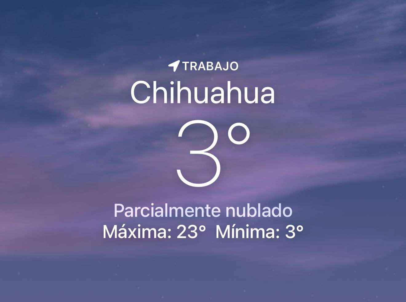 Se espera mañana nubosa con temperatura de 3 grados centígrados 