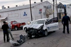 Deja choque a conductor lesionado en la 39 y Ojinaga 