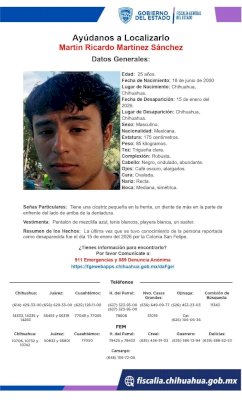 Solicitan apoyo para localizar a joven desaparecido en San Felipe
