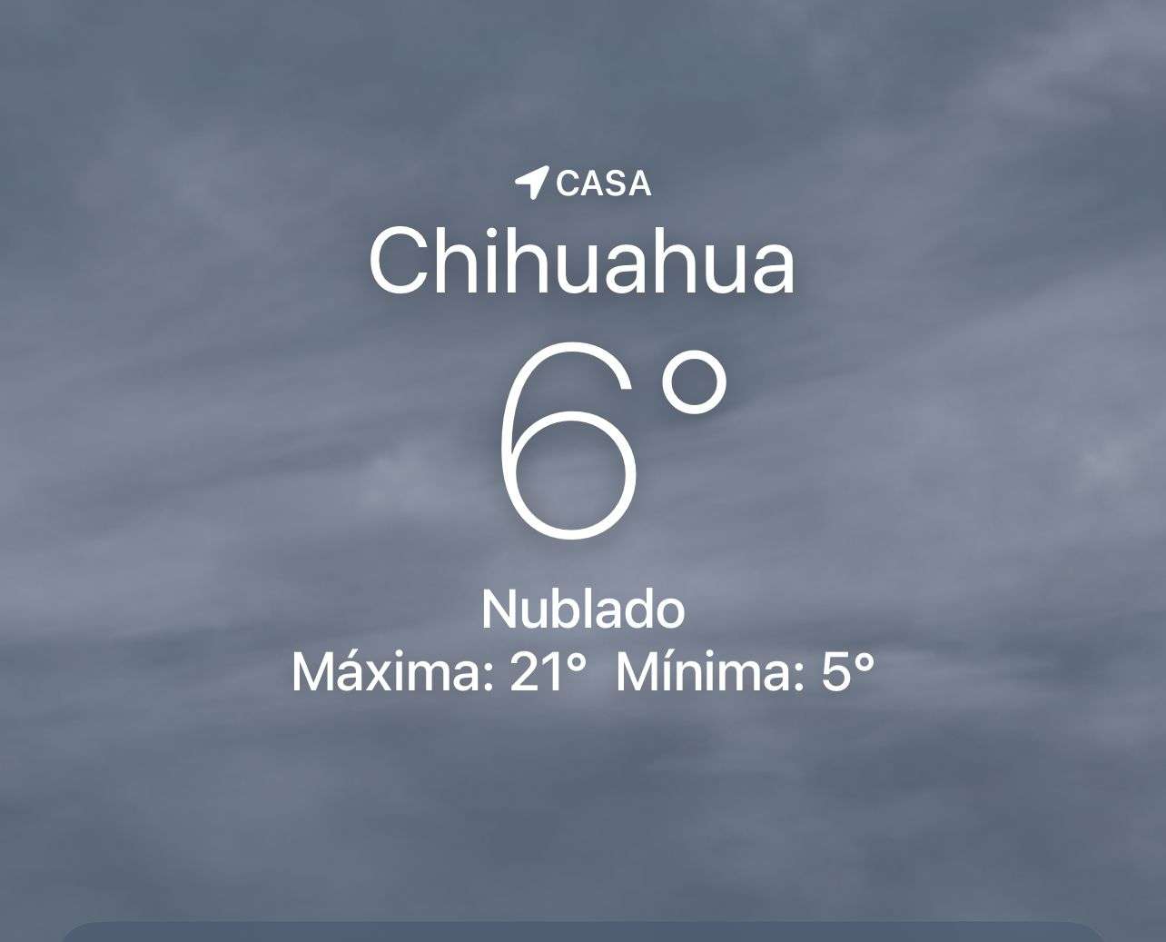 Se espera día nuboso con máxima de 21 grados centígrados 