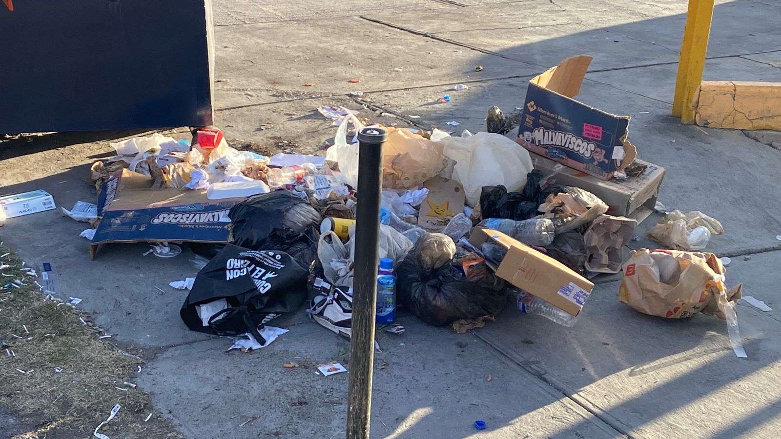 Se desborda la basura en la calle Doblado 