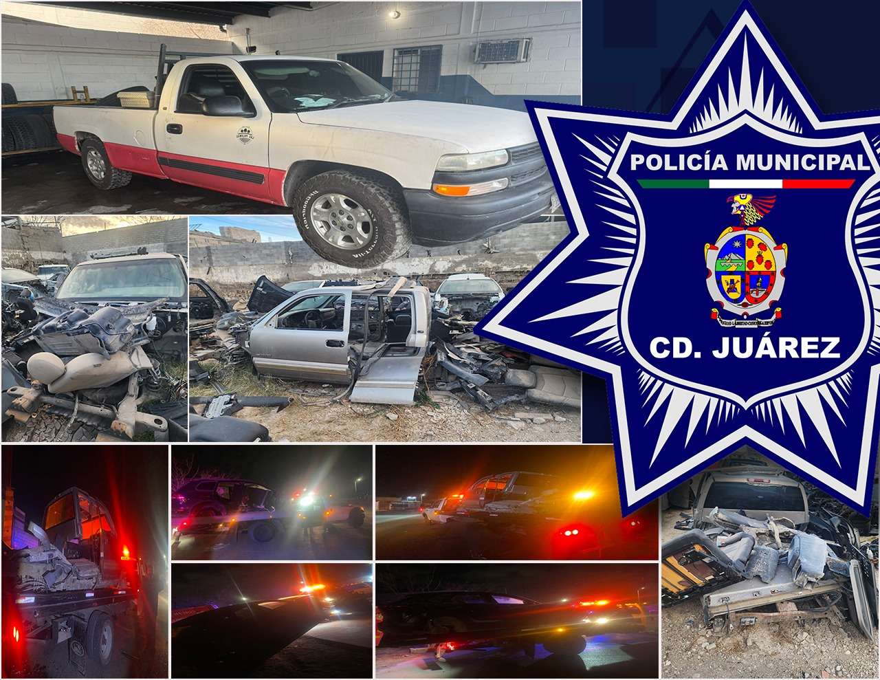 Aseguran vehículos con reporte de robo en deshuesadero 