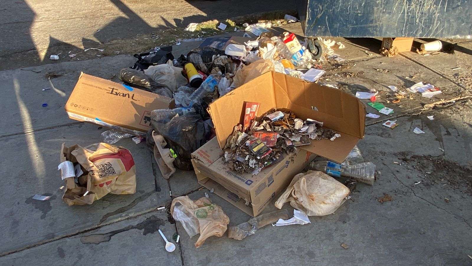 Se desborda la basura en la calle Doblado 