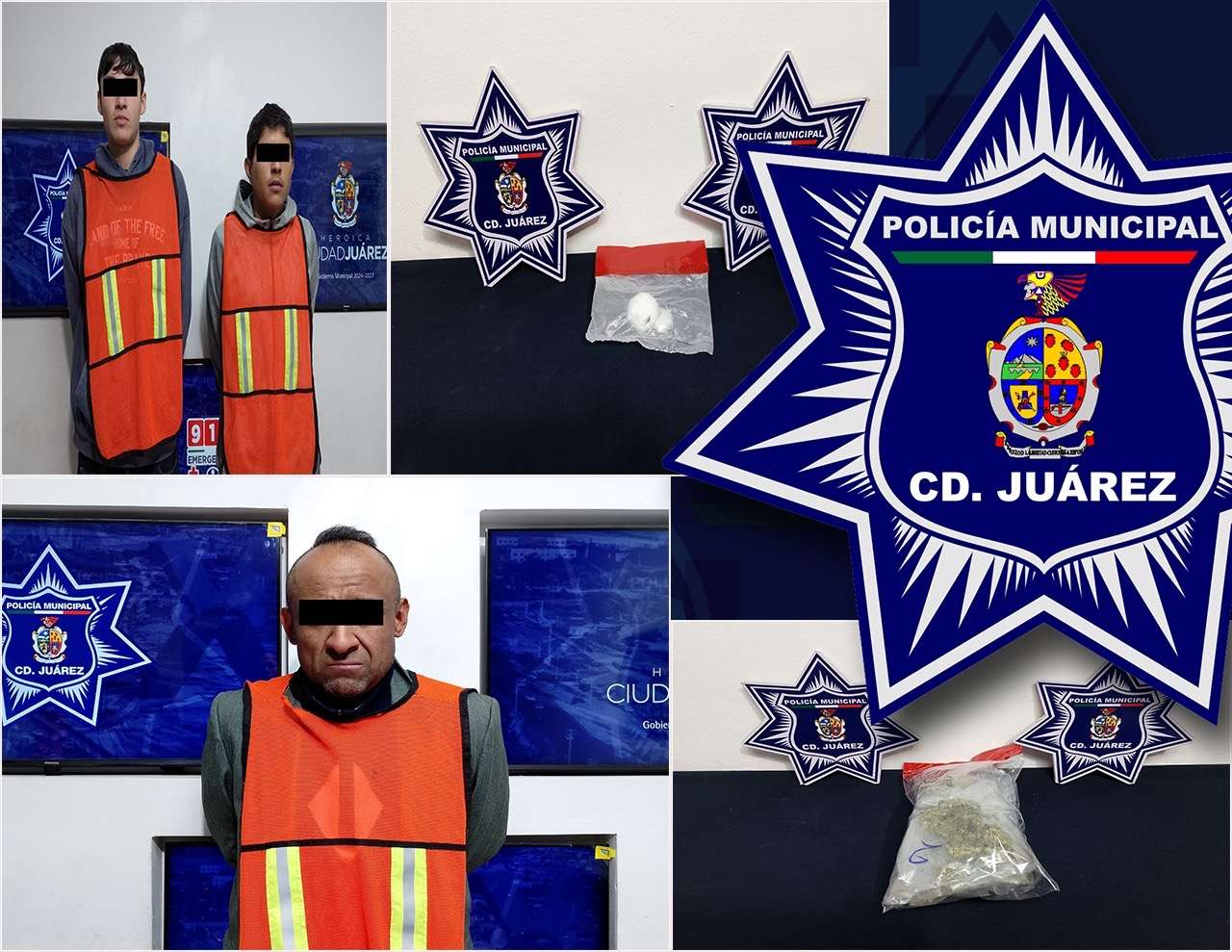 Detienen a tres por narcomenudeo
